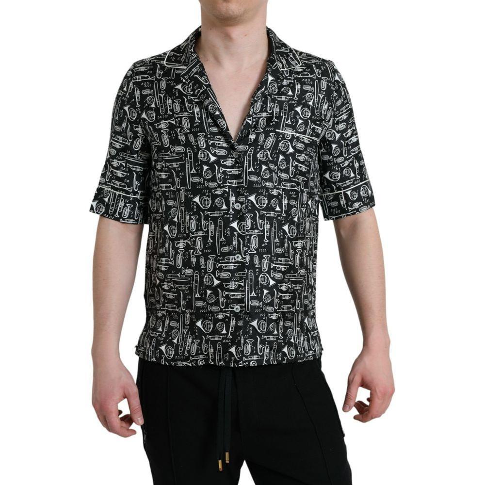 Dolce & Gabbana Black Silk T-Shirt