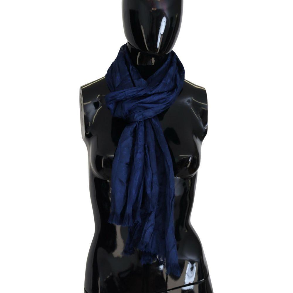 Costume National Blue Silk Material Scarf