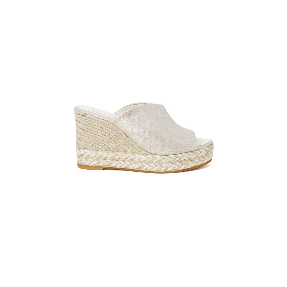 Espadrilles Gold Leather Platform Sandals