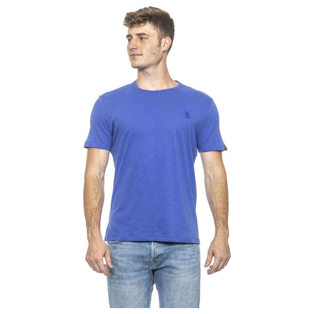 Billionaire Italian Couture Light Blue Cotton T-Shirt