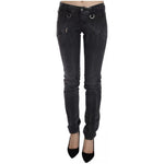 John Galliano Grey Washed Low Waist Zipper Side Skinny Denim Jeans