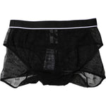 Dolce & Gabbana Black Tulle Nylon Mid Waist Panty Underwear