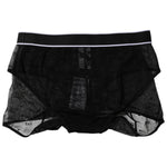 Dolce & Gabbana Black Tulle Nylon Mid Waist Panty Underwear