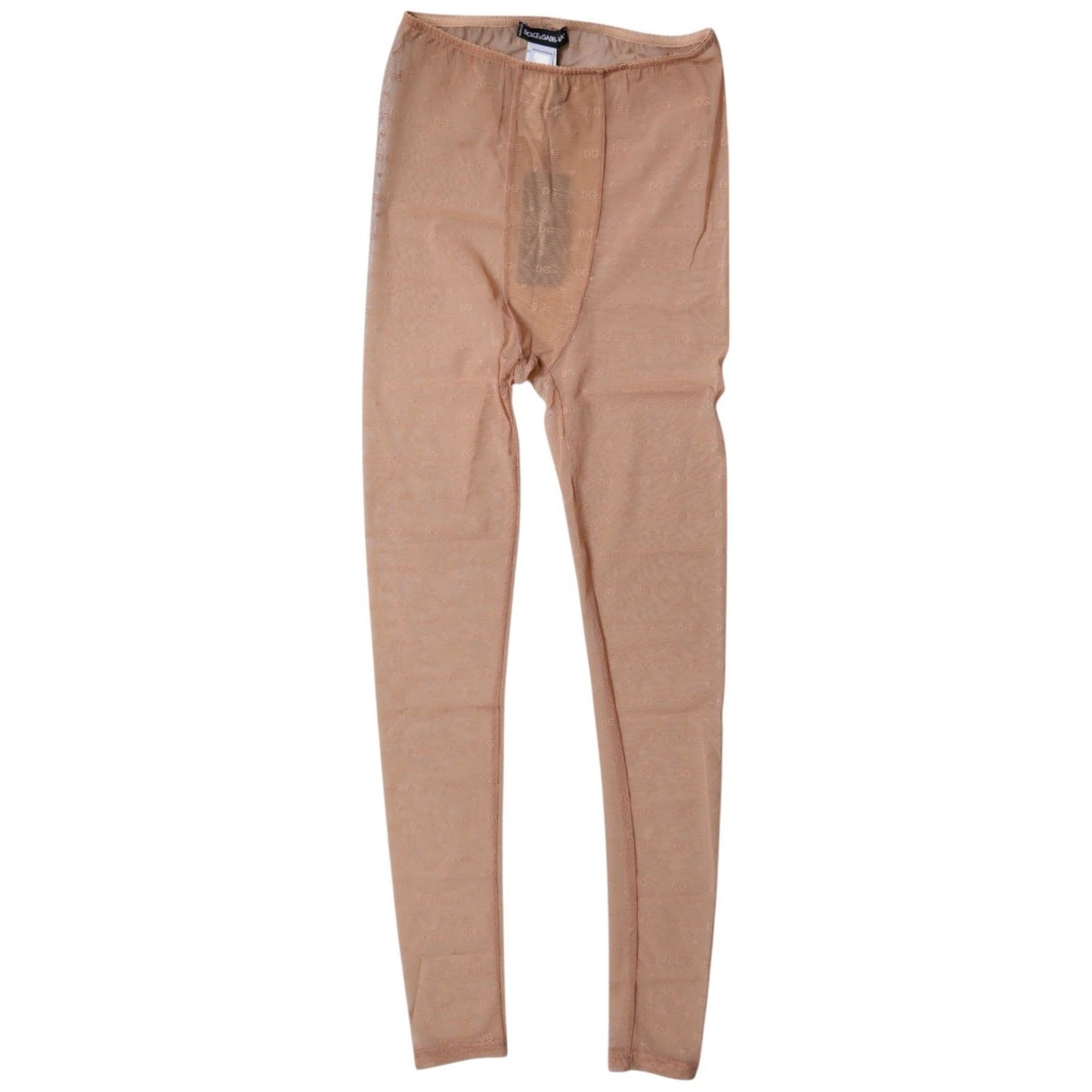 Dolce & Gabbana Nude Beige Logo Lace Lingerie Pants Underwear