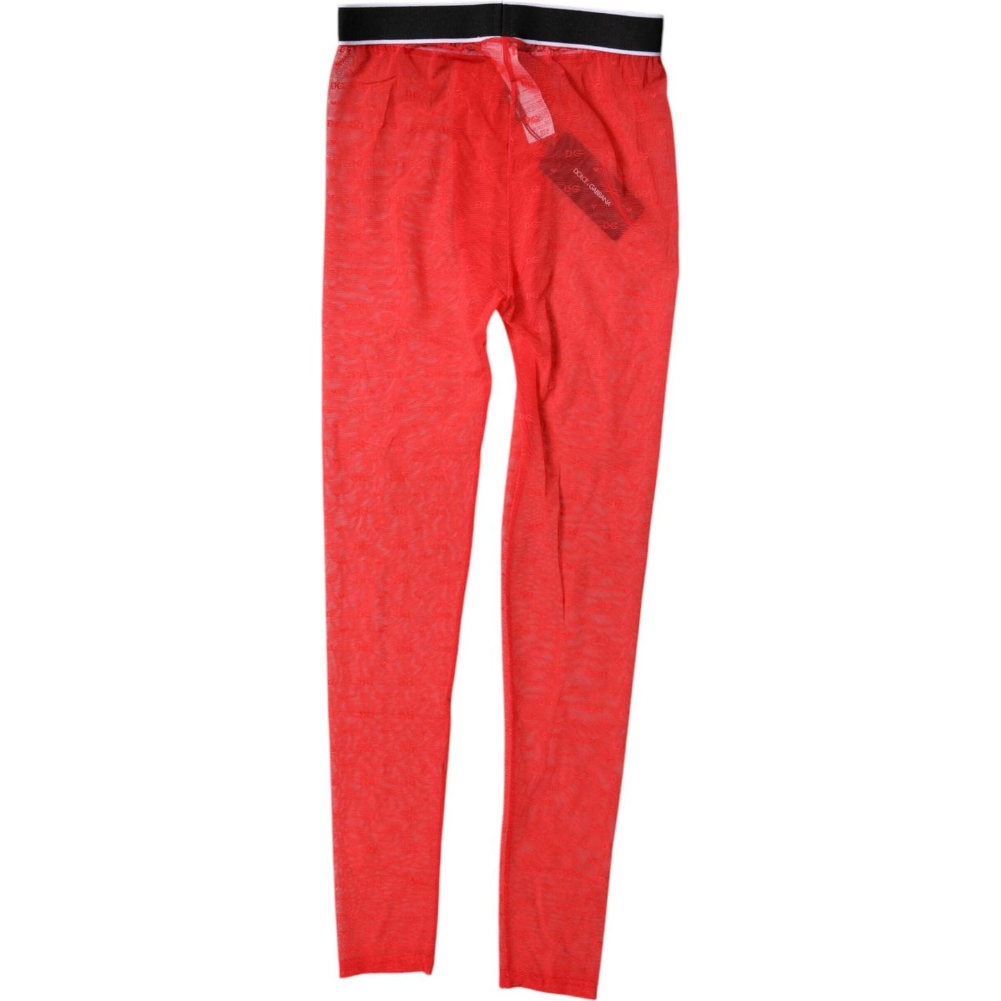 Dolce & Gabbana Red Logo Lace Lingerie Tight Pants Underwear BIK1970-2