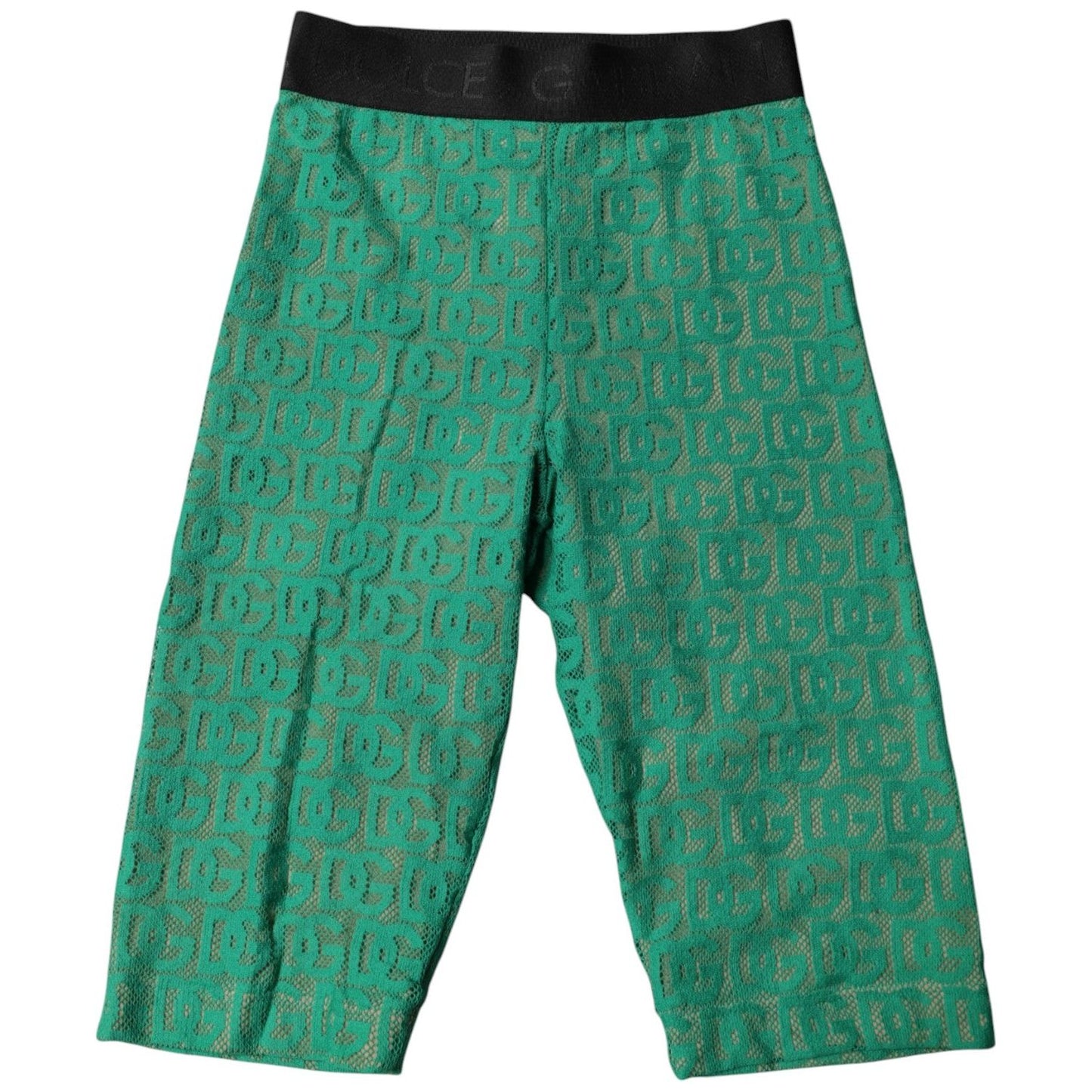 Dolce & Gabbana Green Logo Monogram Cropped Tights Underwear