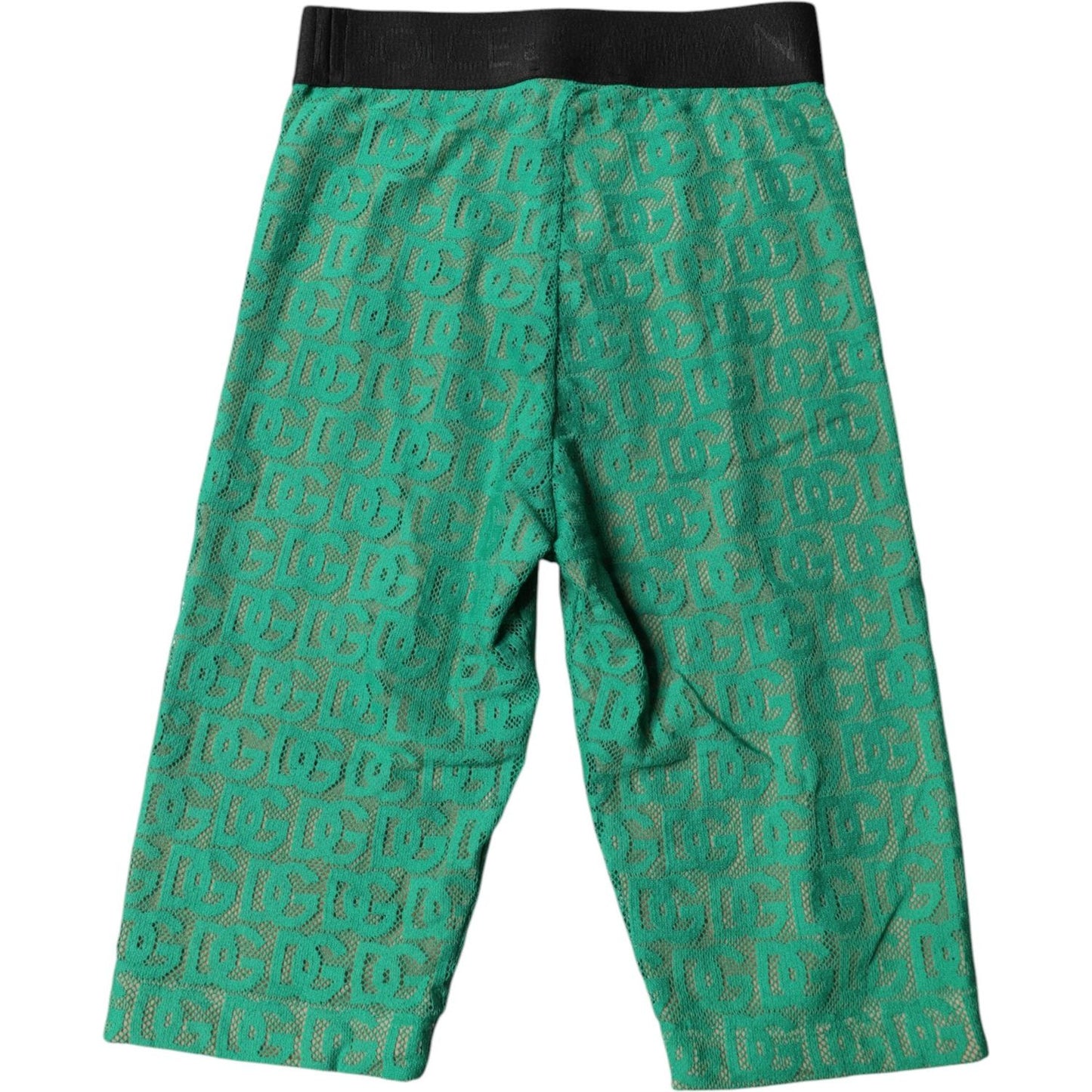 Dolce & Gabbana Green Logo Monogram Cropped Tights Underwear