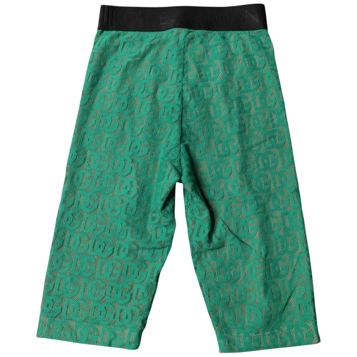 Dolce & Gabbana Green Logo Monogram Cropped Tights Underwear