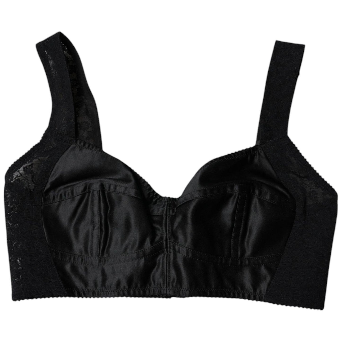 Dolce & Gabbana Black Nylon Balconcino Brassiere Underwear