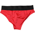 Dolce & Gabbana Red Nylon Stretch Mid Waist Panty Underwear