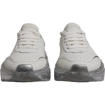 Dolce & Gabbana White Silver Daymaster Low Top Sneaker Shoes