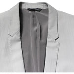 Dolce & Gabbana Light Gray Wool GOLD 2 Piece Formal Suit