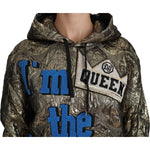 Dolce & Gabbana Im The Queen Jaquard Gold Sweatshirt Hoodie TSH3182-38