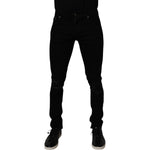 Dolce & Gabbana Black Cotton Stretch Skinny Men Denim Jeans