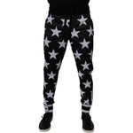 Dolce & Gabbana Black White Stars Jogger Men Sweatpants Pants