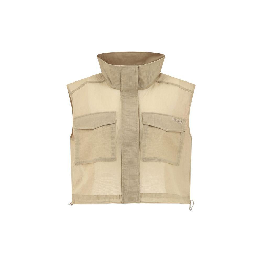 PINKO Cropped Gilet Jacket PI-104852A2EKC82-S
