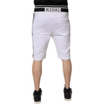 Dolce & Gabbana White King Cotton Bermuda Sweatshorts Shorts