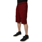 Dolce & Gabbana Maroon Rip Style Bermuda Sweatshorts Shorts