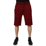 Dolce & Gabbana Bordeaux Cotton Bermuda Men Sweatshorts Shorts