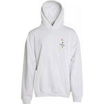 Balenciaga White Cotton Logo Hooded Pullover Oversize Sweater