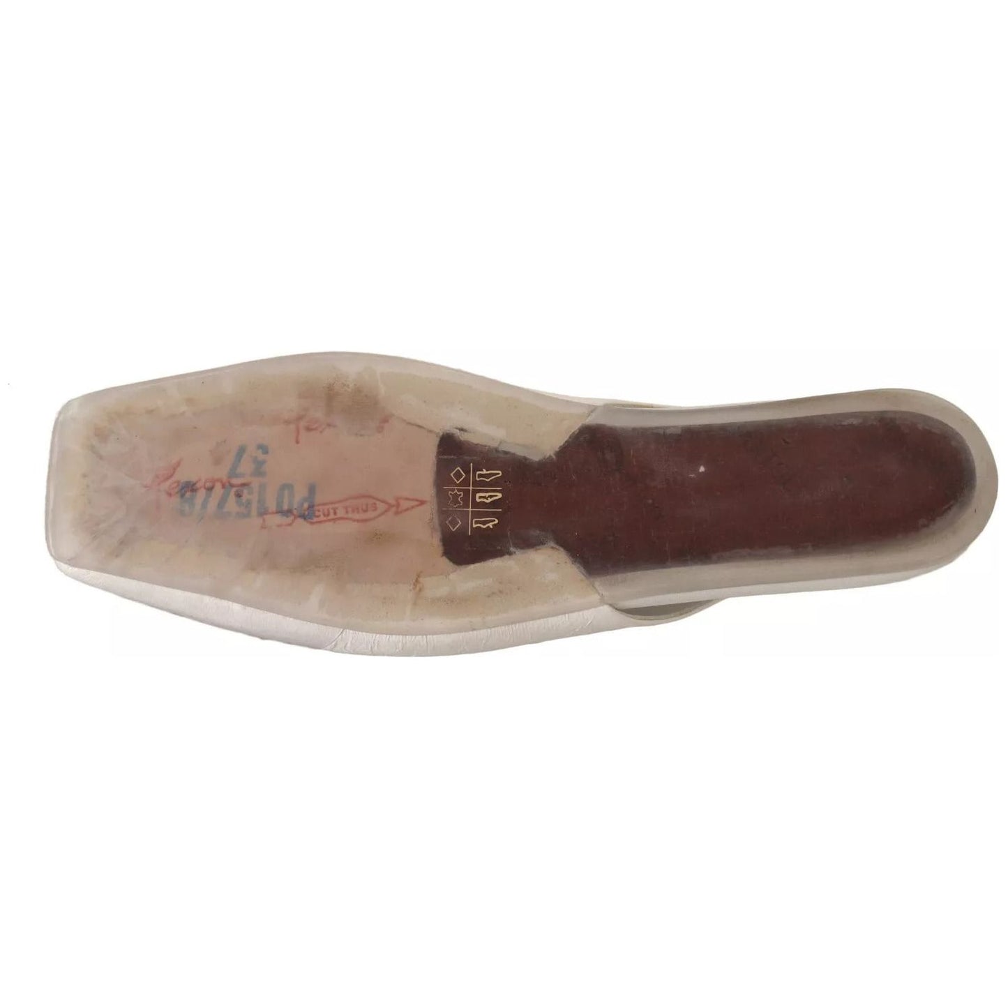 Maison Margiela White Leather Slingback Slip On Flats Shoes