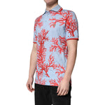 Dolce & Gabbana Light Blue Coral Cotton Polo Shirt T-shirt