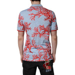 Dolce & Gabbana Light Blue Coral Cotton Polo Shirt T-shirt