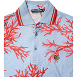 Dolce & Gabbana Light Blue Coral Cotton Polo Shirt T-shirt
