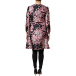 Dolce & Gabbana Pink Black Floral Brocade Trenchcoat Jacket