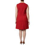 Dolce & Gabbana Red Wool Sleeveless Knee Length A-line Dress