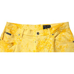 Dolce & Gabbana Yellow Tie Dye Cotton Straight Denim Jeans