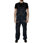 Dolce & Gabbana Dark Blue Cotton Men Jumpsuit Denim Jeans