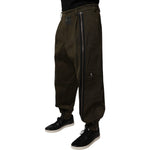 Dolce & Gabbana Dark Brown Cotton Jogger Cargo Pants