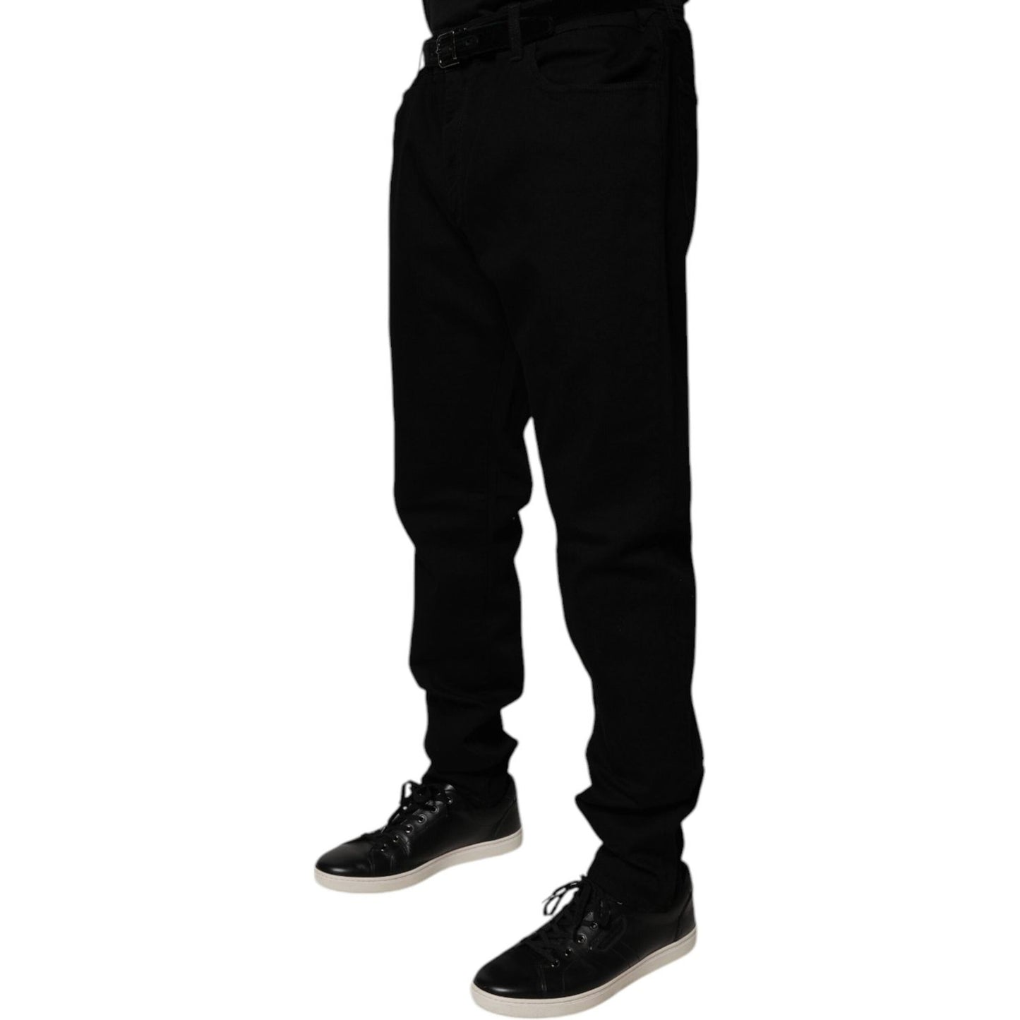 Dolce & Gabbana Black Cotton Stretch Slim Fit Denim Jeans