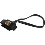 Dolce & Gabbana Black Leather Strap Gold Metal Logo Plaque Airpods Case