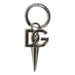 Dolce & Gabbana Silver Brass DG Logo Metal Ring Holder Keychain Keyring