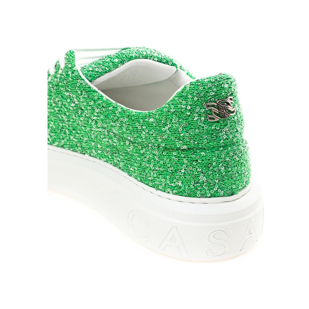 Casadei Emerald Elegance Leather Sneakers CA-4524674-EU41/US11