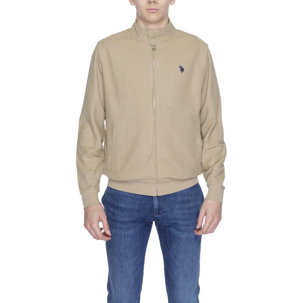U.S. POLO ASSN. Beige Cotton Jackets & Coat US-13434300309-IT46 | M