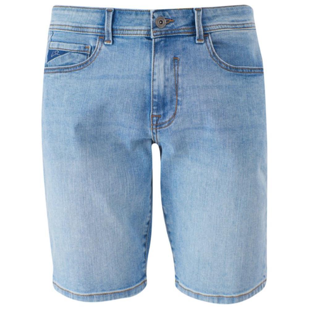 Yes Zee Light Blue Cotton Men Bermuda Short