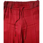 Dolce & Gabbana Red Viscose Straight Fit Pants