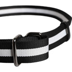 Dolce & Gabbana Black Yellow Logo Striped Metal Buckle Belt