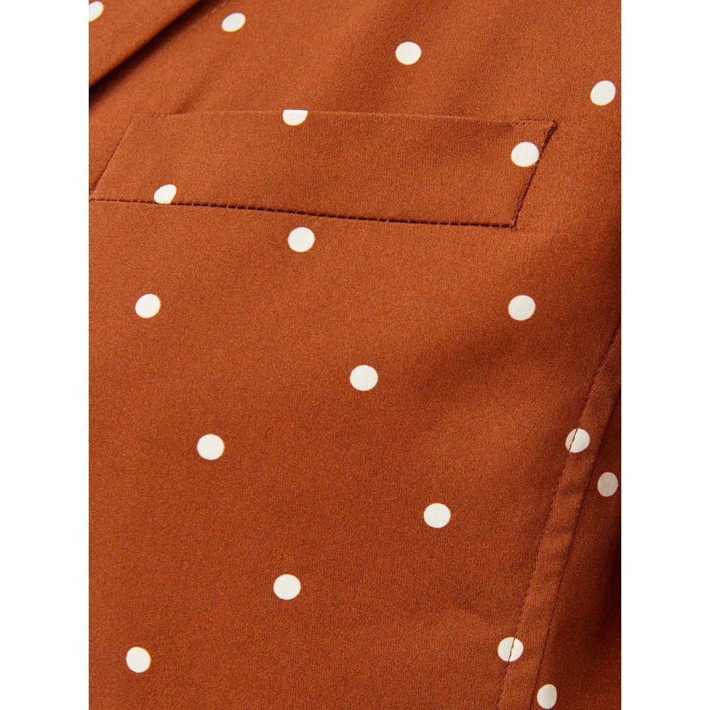 Lardini Chic Cotton Brown Jacket for the Modern Woman LA-1070664-IT38|XS