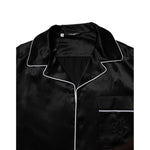 Dolce & Gabbana Black Silk Shirt Pants Pajama Set Sleepwear