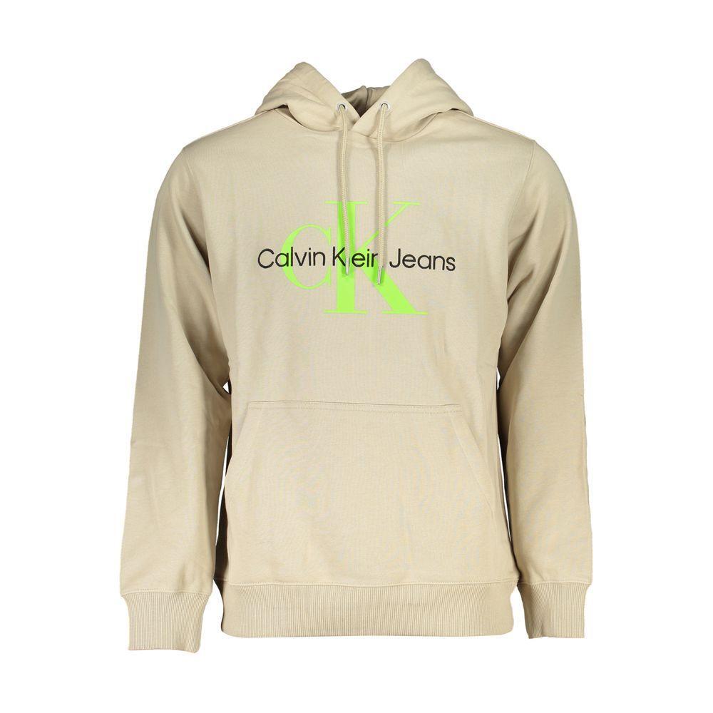Calvin Klein Beige Hooded Cotton Sweatshirt CA-24858-S