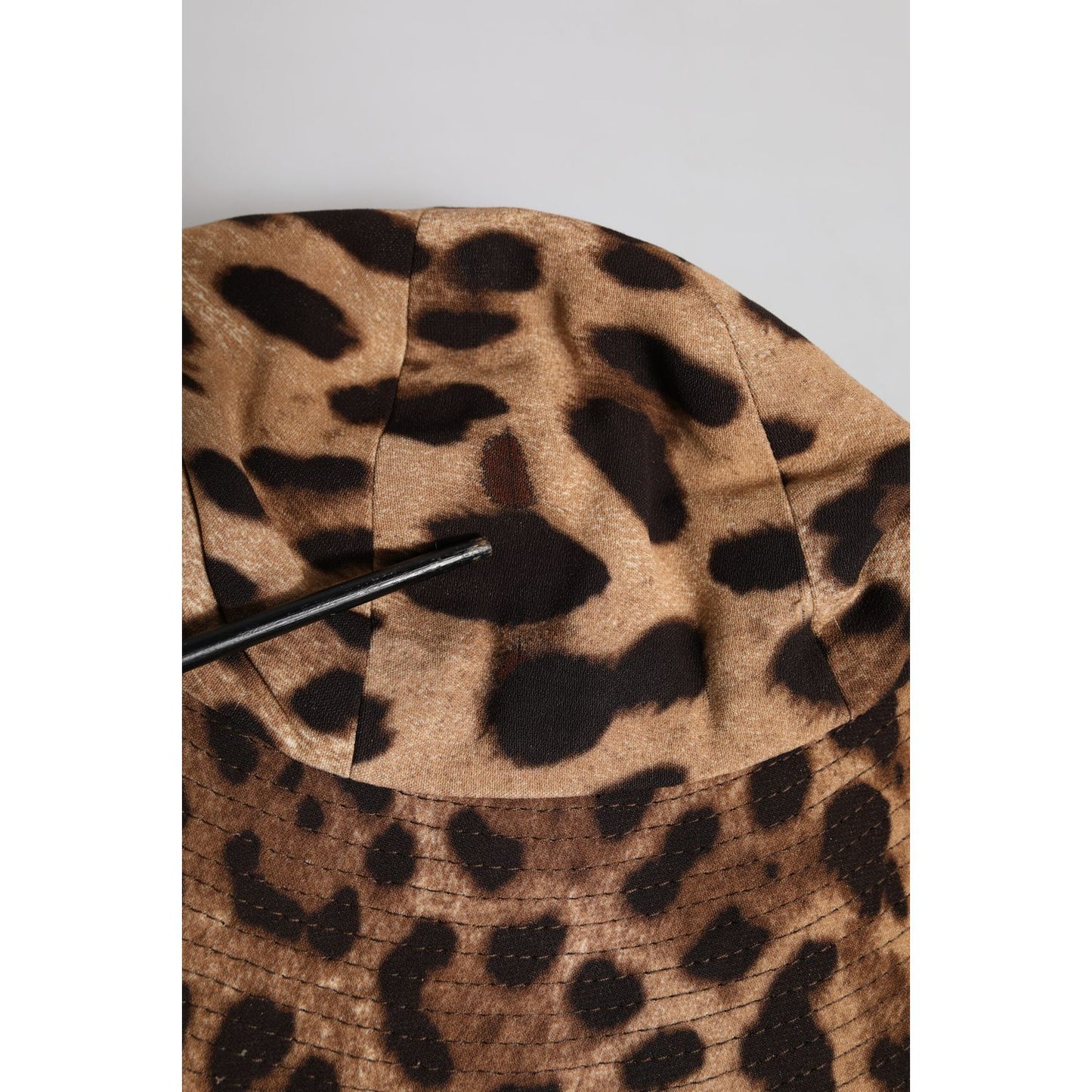 Dolce & Gabbana Brown Leopard Viscose Women Bucket Hat HAT9644-56