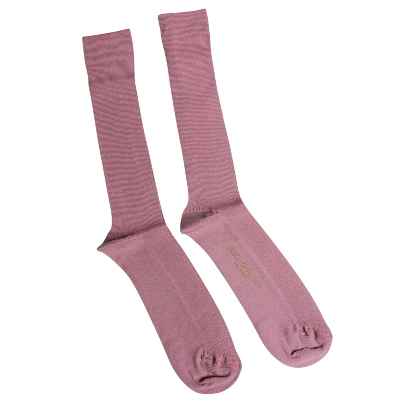 Dolce & Gabbana Rose Pink Cotton Over The Calf Socks SCS2240-L