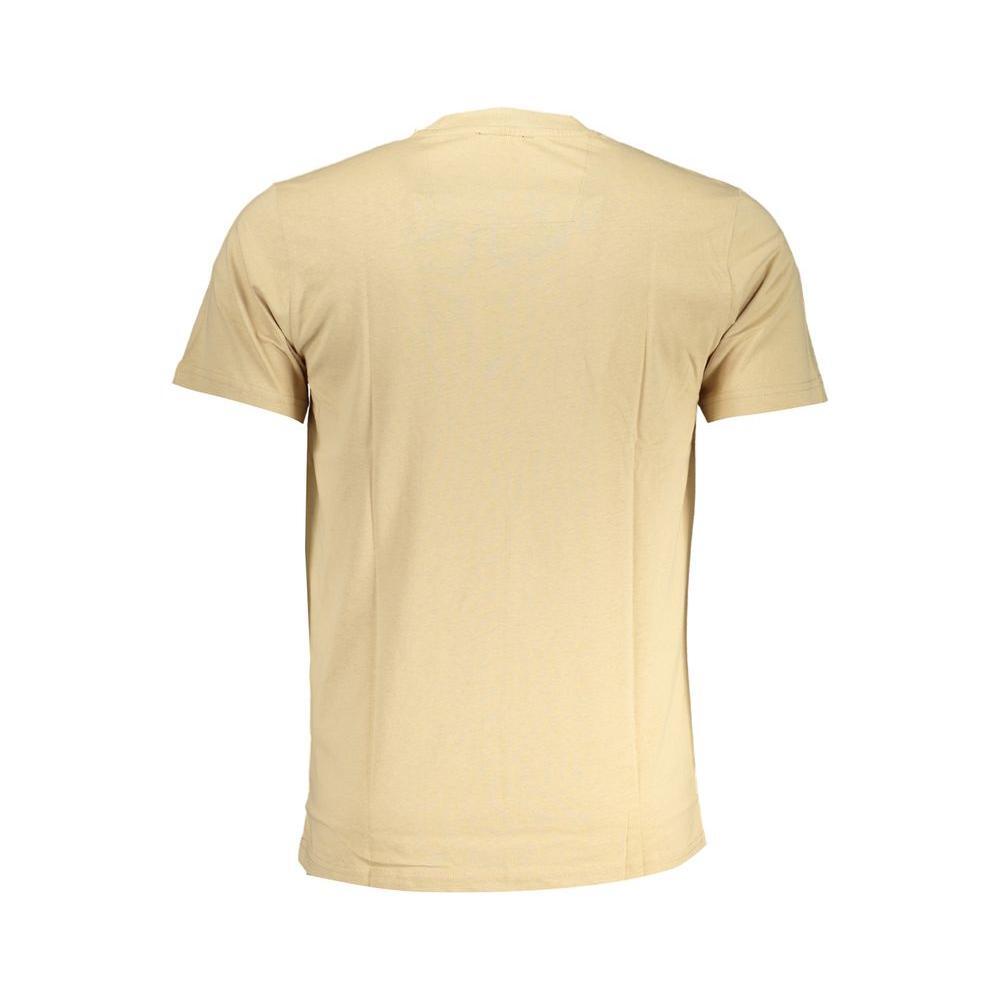 Cavalli Class Beige Cotton T-Shirt CA-28617-L