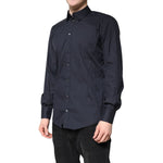 Dolce & Gabbana Dark Blue MARTINI Cotton Formal Dress Shirt