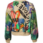 Dolce & Gabbana Multicolor Print Cotton Pullover Sweater