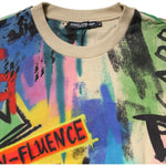 Dolce & Gabbana Multicolor Print Cotton Pullover Sweater